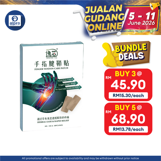 Lulutips Finger Tendon Care Patch 20s | Relieve Finger Pain & Less Inflammation LuLutips TCM