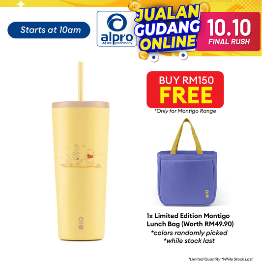 Montigo Winnie The Pooh Sense Straw (Pooh & Kanga) 650mL | Limited-Edition Winnie The Pooh Collection Alpro Pharmacy