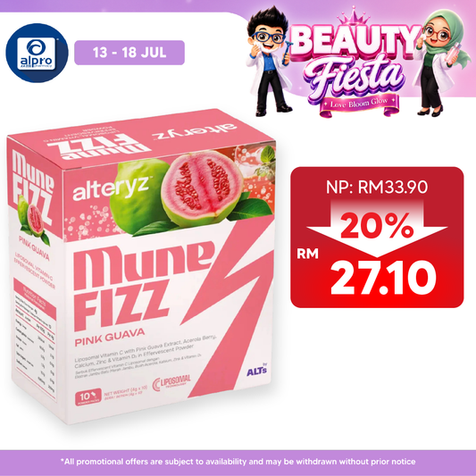 Alteryz MuneFizz 4g ×10s | Triple Source of Daily Vitamins Alteryz