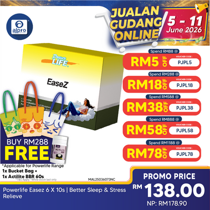 Powerlife Easez 6 X 10s | Better Sleep & Stress Relieve Powerlife
