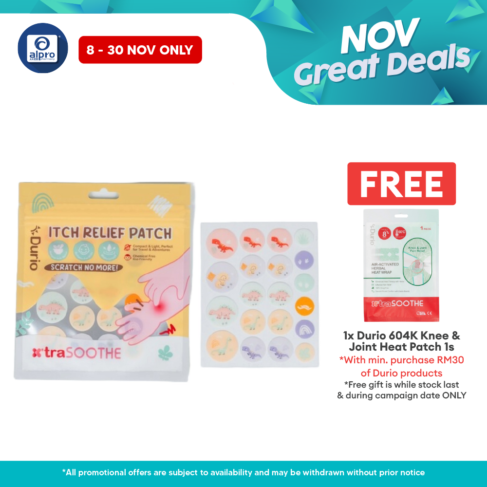 Durio 603 Itch Relief Patch 1s | Waterproof & Cute Animals’ Design Alpro Pharmacy