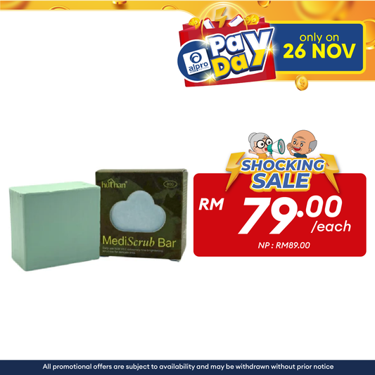 huthan Mediscrub Bar Tropical Skin Lightening Scrub Soap 1s | Specialised on Joint Whitening huthan