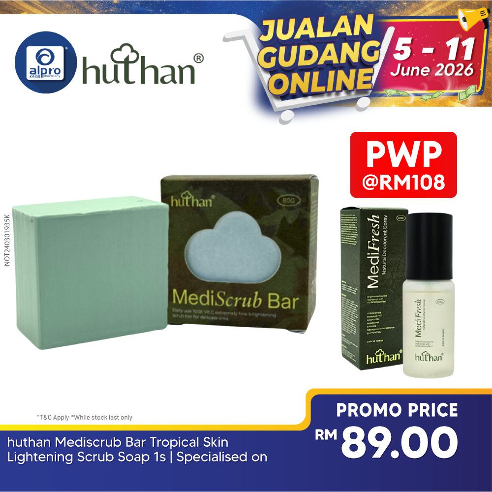 huthan Mediscrub Bar Tropical Skin Lightening Scrub Soap 1s | Specialised on Joint Whitening huthan