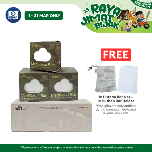 huthan Mediscrub Bar Tropical Skin Lightening Scrub Soap 3s | Joint Whitening huthan