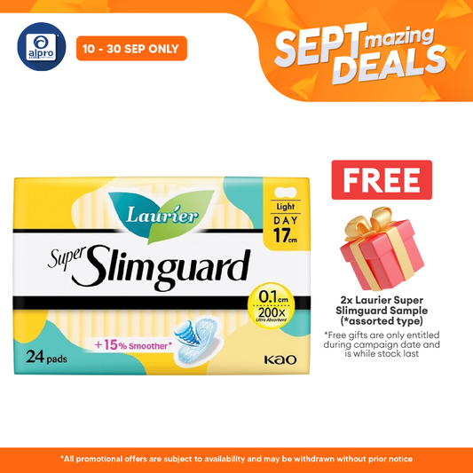 Laurier Super Slim Guard Day 17cm 24s | Ultra Absorbent Alpro Pharmacy