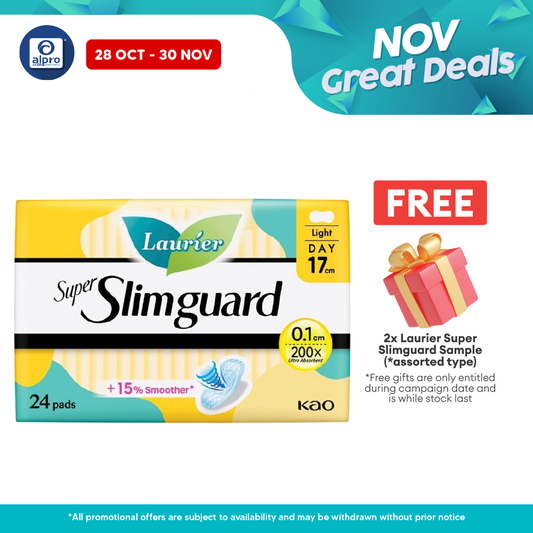 Laurier Super Slim Guard Day 17cm 24s | Ultra Absorbent Alpro Pharmacy