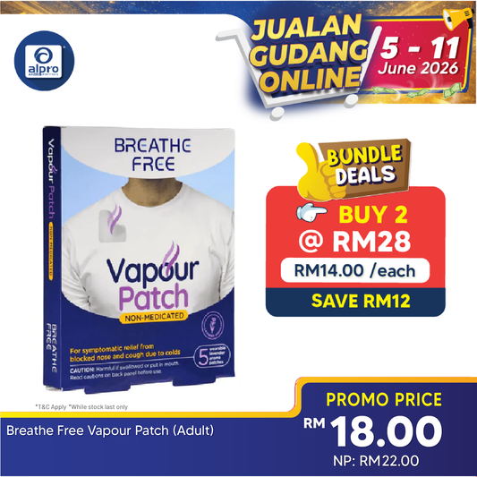 Breathe Free Vapour Patch Adult 5s | Soothing Air Loosen Nasal Block Breathe Free