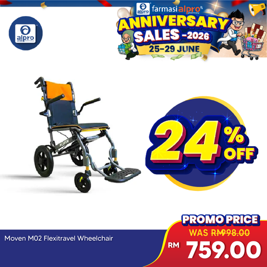 Moven M02 Flexitravel Wheelchair | Luggage Style Handle & Lightweight Moven