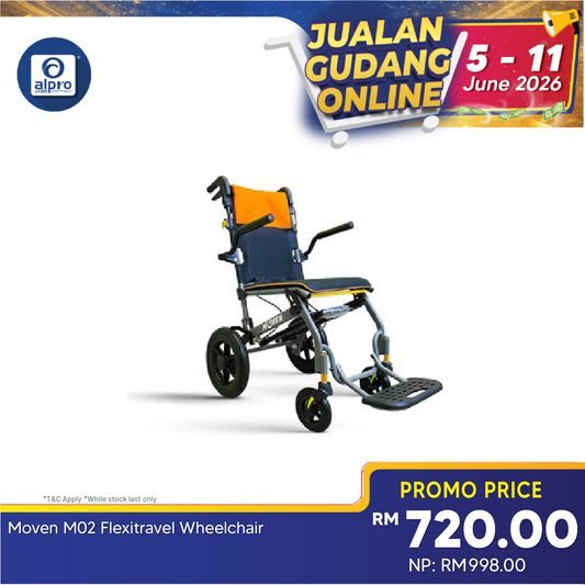Moven M02 Flexitravel Wheelchair | Luggage Style Handle & Lightweight Moven