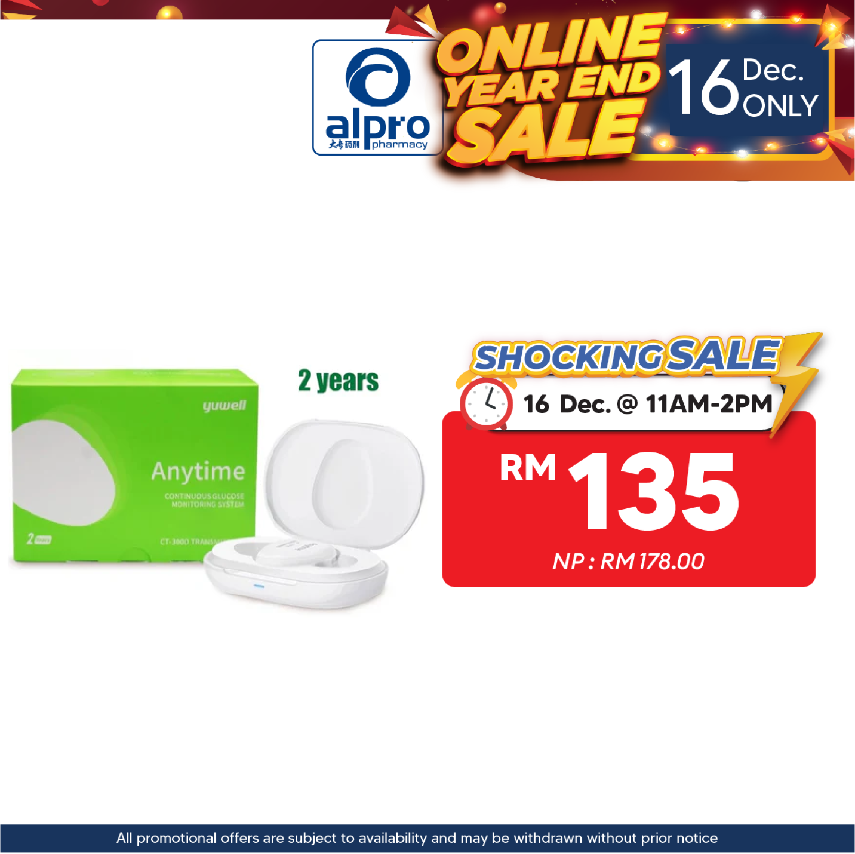 Yuwell CGM Continuous Glucose Monitoring System Transmitter