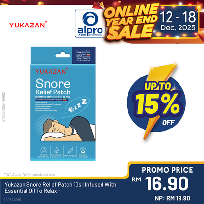 Yukazan Snore Relief Patch 10s | Infused With Essential Oil To Relax Yuka Zan