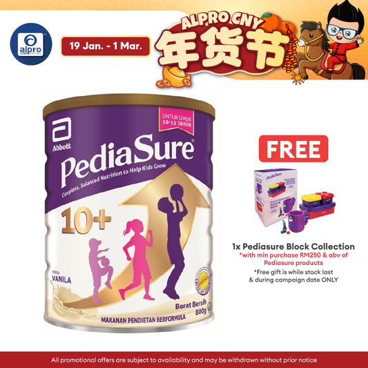 Abbott Pediasure 10+ Vanilla Can 800g | Supports Healthy Digestive System Pediasure