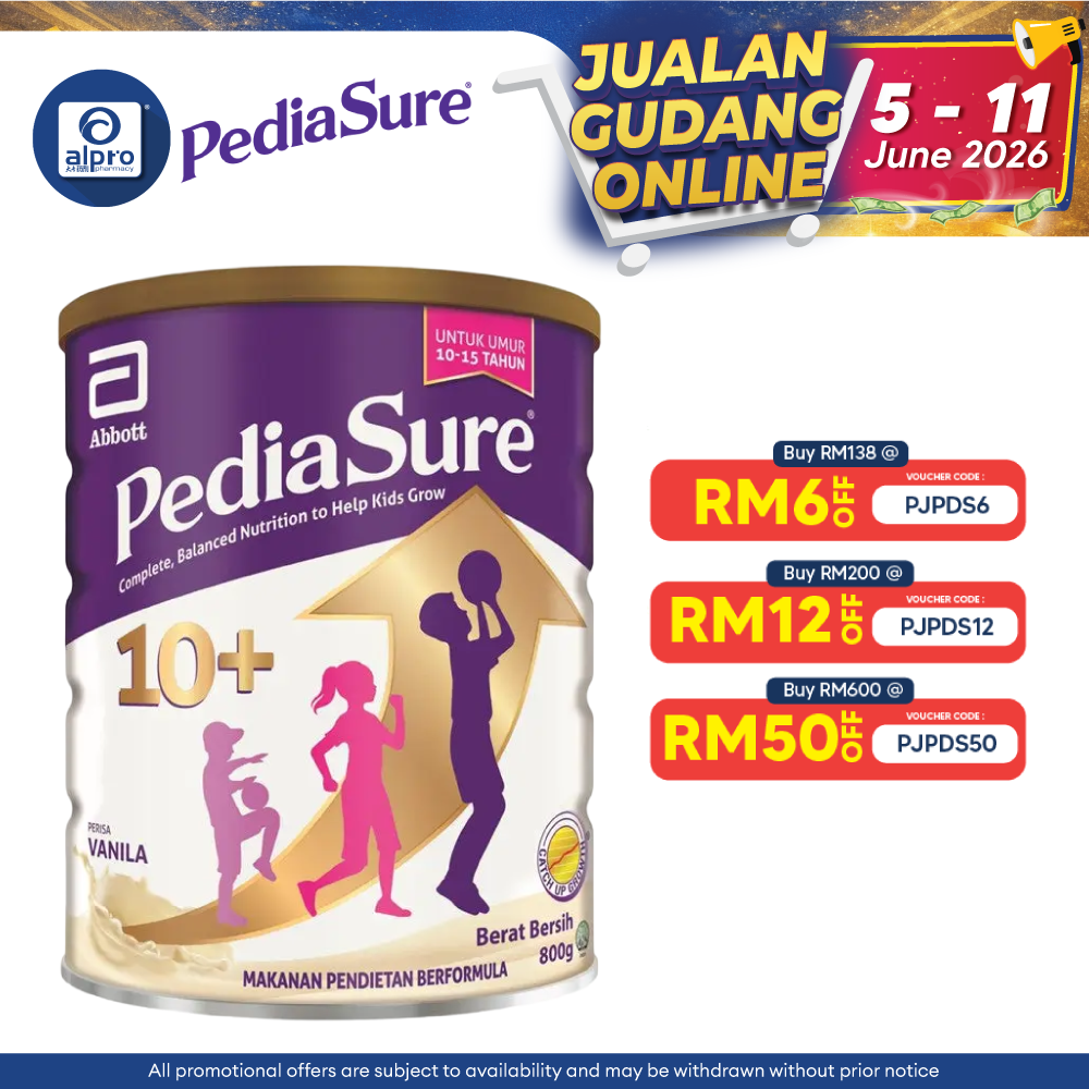 Abbott Pediasure 10+ Vanilla Can 800g | Supports Healthy Digestive System Pediasure