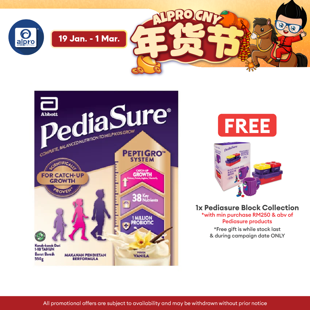 Abbott Pediasure Peptigro BIB Vanilla 550g | Supports Growth and Development Pediasure