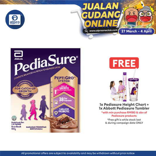 Abbott Pediasure Peptigro BIB Chocolate 550g | Supports Growth and Development Pediasure