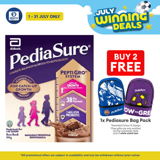 Abbott Pediasure Peptigro BIB Chocolate 550g | Supports Growth and Development Pediasure