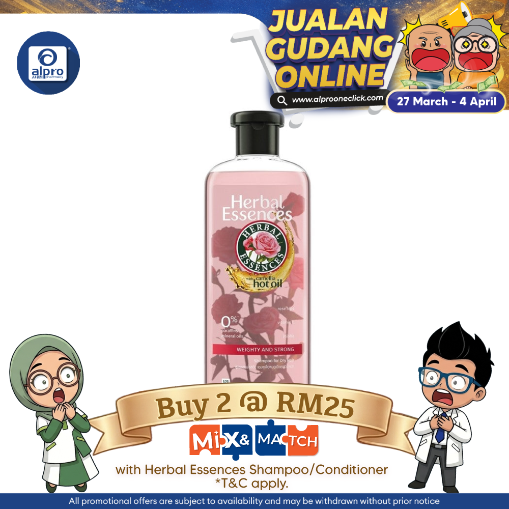 Herbal Essences Weighty And Strong Shampoo For Dry Hair 400ml | Silky Strong