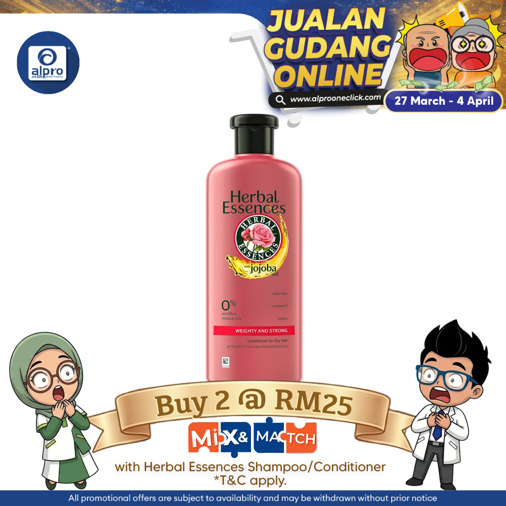 Herbal Essences Weighty And Strong Conditioner For Dry Hair 400ml  |  Smooth and Silky