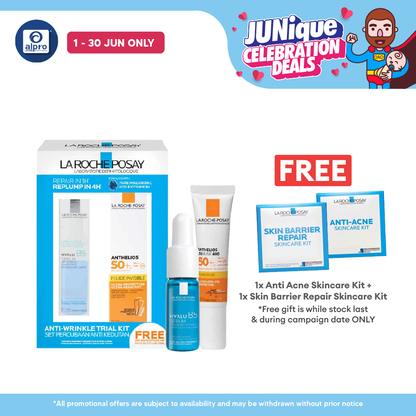 La Roche-Posay Hyalu B5 Trial Kit (Serum B5 10mL + Anthelios SPF50+ Sunscreen 15mL) | Wrinkle Repair & Repluming La Roche Posay