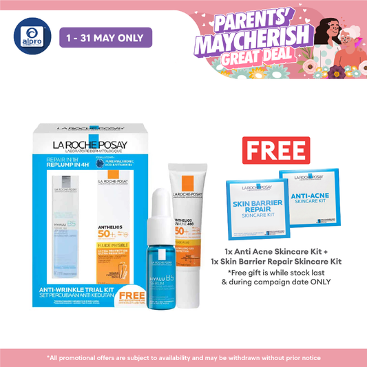 La Roche-Posay Hyalu B5 Trial Kit (Serum B5 10mL + Anthelios SPF50+ Sunscreen 15mL) | Wrinkle Repair & Repluming La Roche Posay