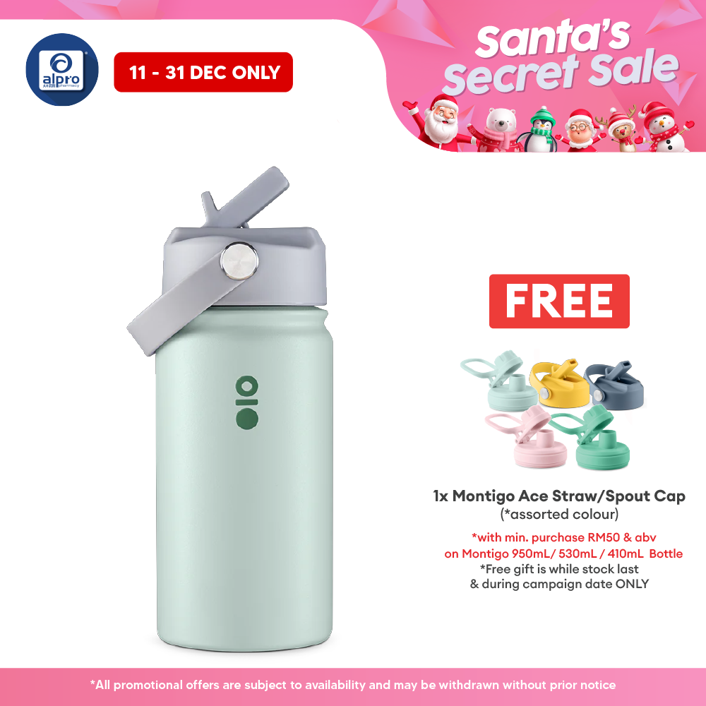 Montigo Pastel Ace Bottle Mini 14oz/410ml (Ombre Arctic/ Ombre Pink/ Blue MilkTea/ Honeydew MilkTea/ Taro MilkTea) Alpro Pharmacy