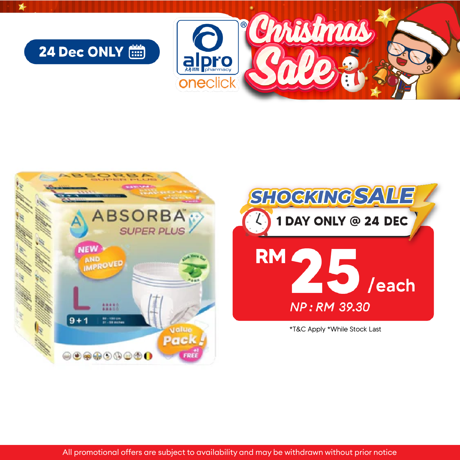 ABSORBA SUPER PLUS PANTS (L) 9+1S | Soft and Breathable Absorba