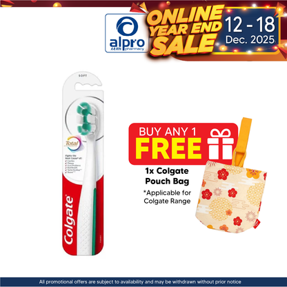 Colgate Total Foaming Clean Toothbrush Soft 1s| Provides Effective Cleaning