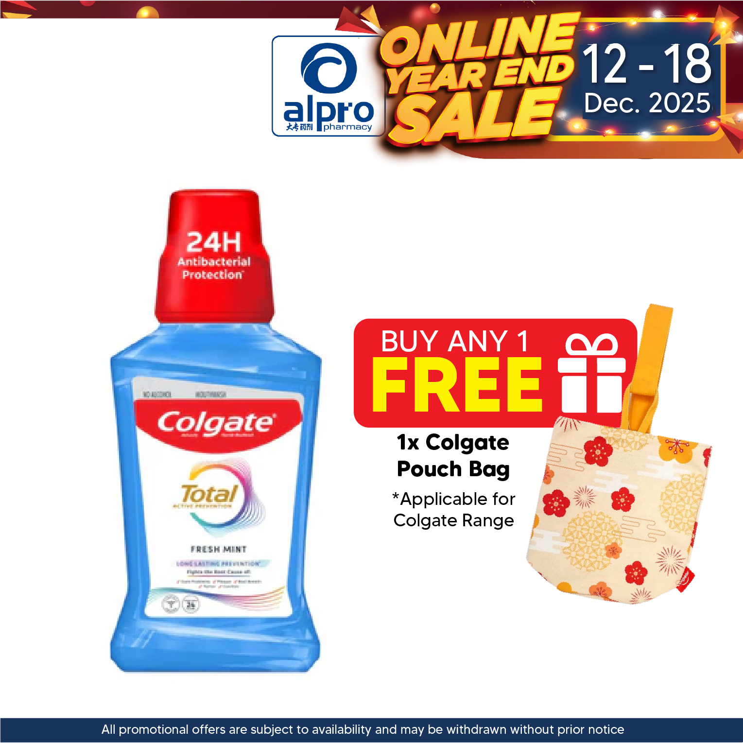 Colgate Mouthwash Total 500ml | Prevents and Reduces Cavities Colgate