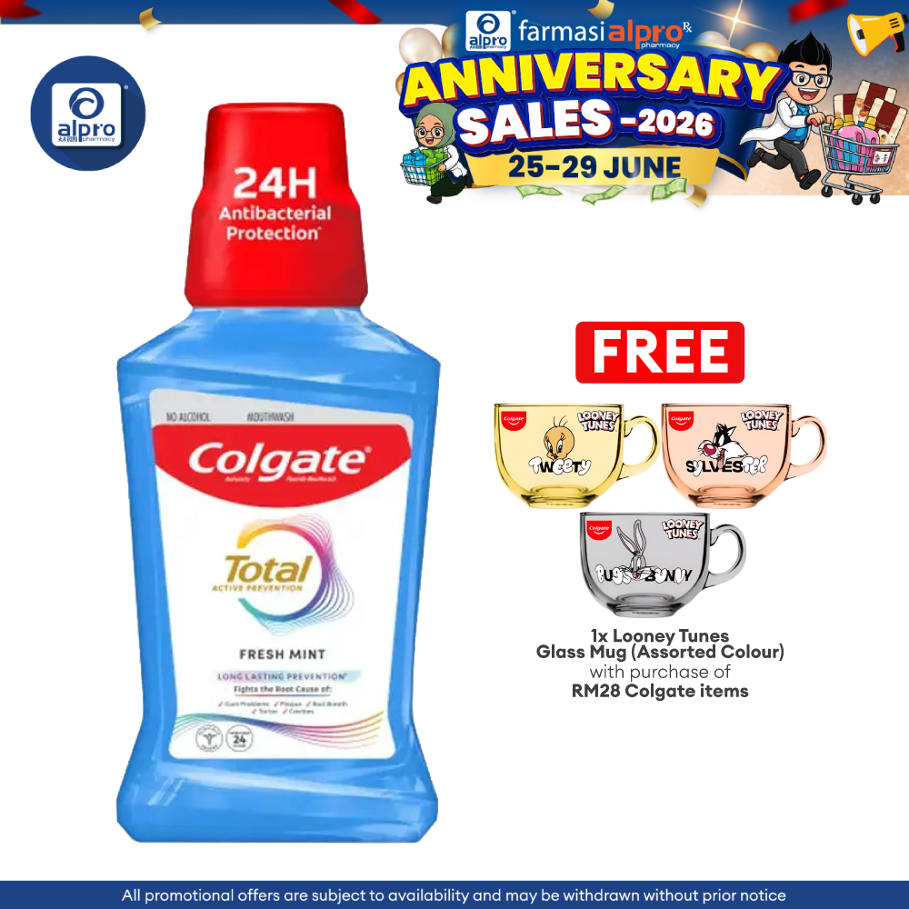 Colgate Mouthwash Total 500ml | Prevents and Reduces Cavities Colgate