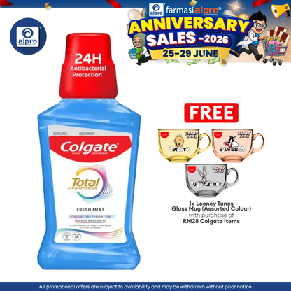 Colgate Mouthwash Total 500ml | Prevents and Reduces Cavities Colgate