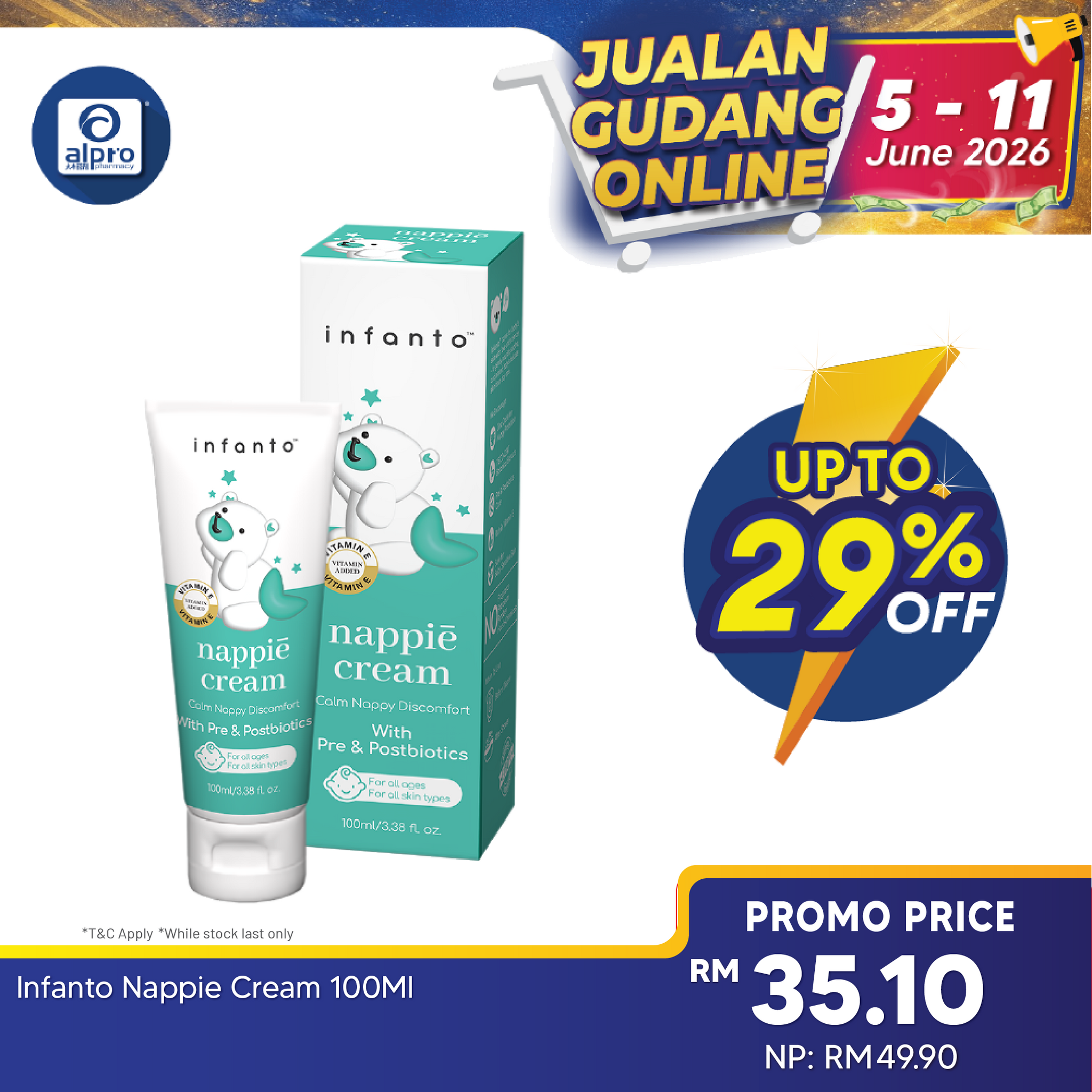 Infanto Nappie Cream 100ml Infanto