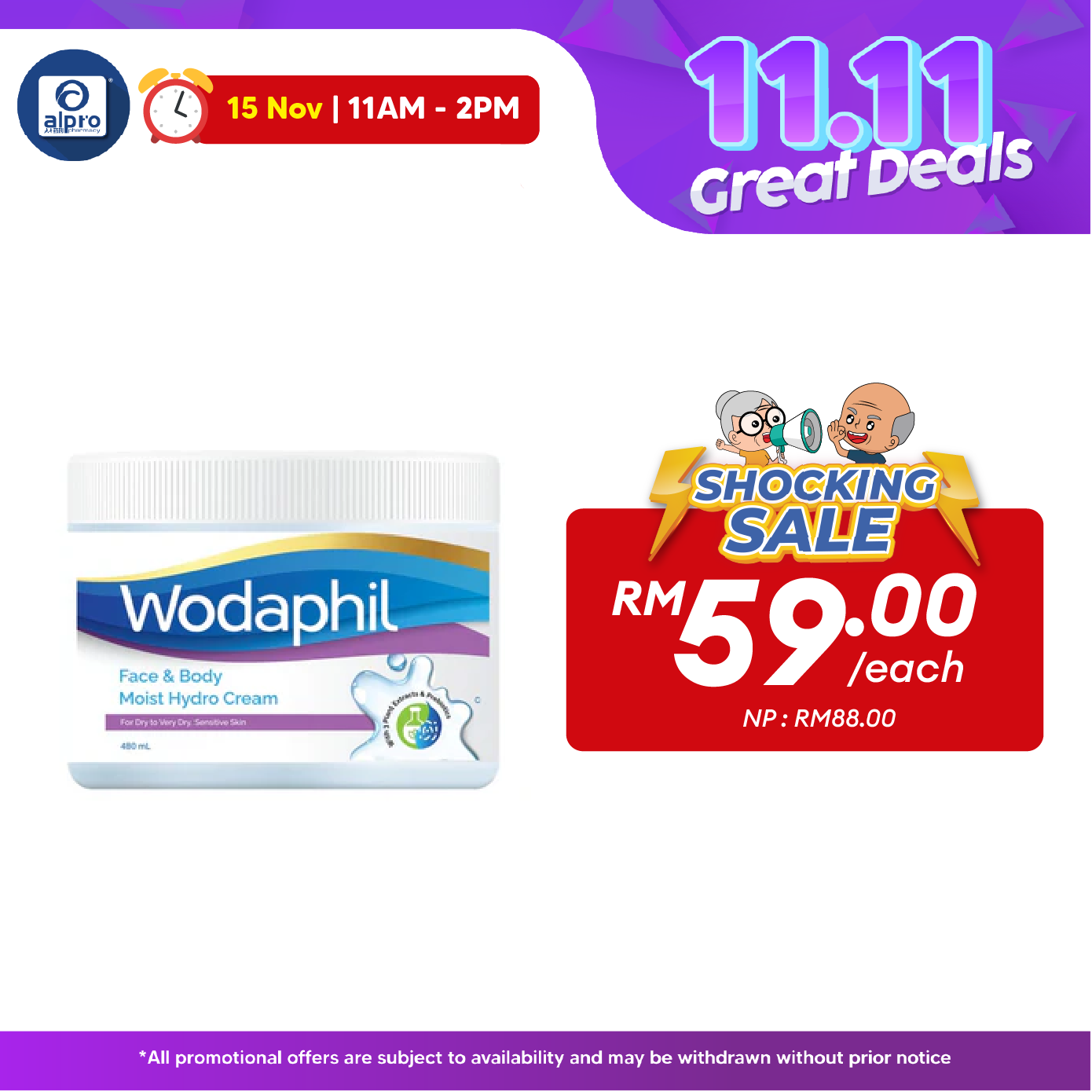 GSO Wodaphil Moist Hydro Cream 480ml | Long-Lasting Hydration GSO