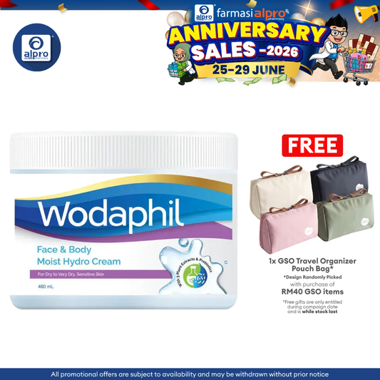GSO Wodaphil Moist Hydro Cream 480ml | Long-Lasting Hydration GSO