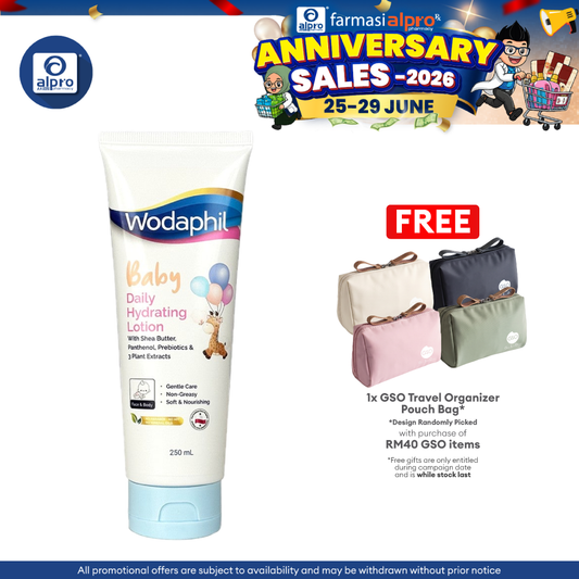 GSO Wodaphil Baby Daily Hydrating Lotion 250ml | Protection from Dryness GSO