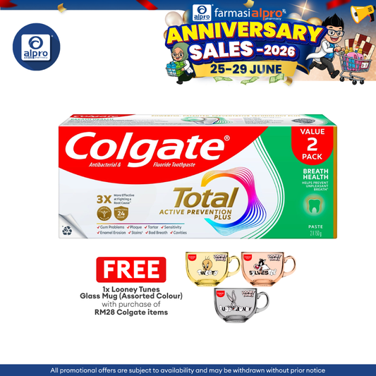 Colgate Total Protection Total Breath Health 150g 2s | Helps Prevent Unpleasant Breath Colgate