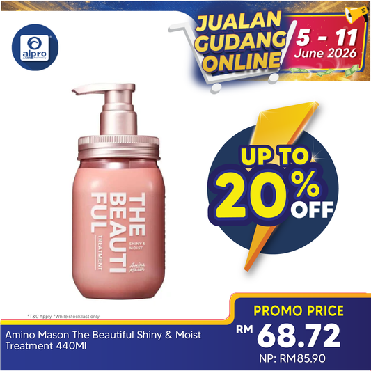 Amino Mason The Beautiful Shiny & Moist (Shampoo/ Treatment) | Repair Stressed & Damaged Hair Amino Mason