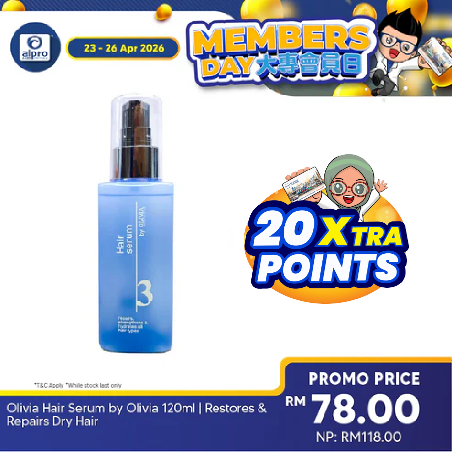 Olivia Hair Serum by Olivia 120ml | Restores & Repairs Dry Hair Bawang