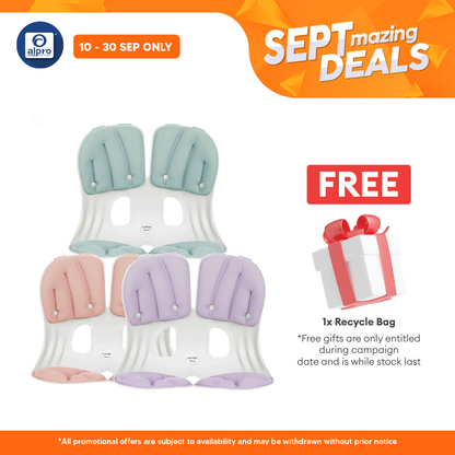 Curble Grand Pastel 1s (Mint/ Peach/ Lavender) | Ergonomic Lumbar Support Alpro Pharmacy