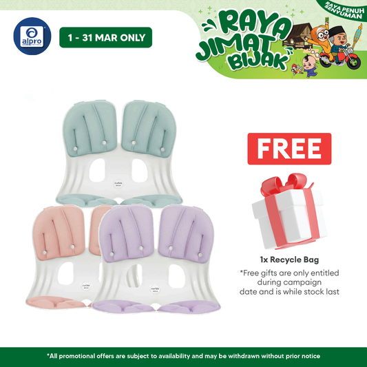 Curble Grand Pastel 1s (Mint/ Peach/ Lavender) | Ergonomic Lumbar Support Alpro Pharmacy