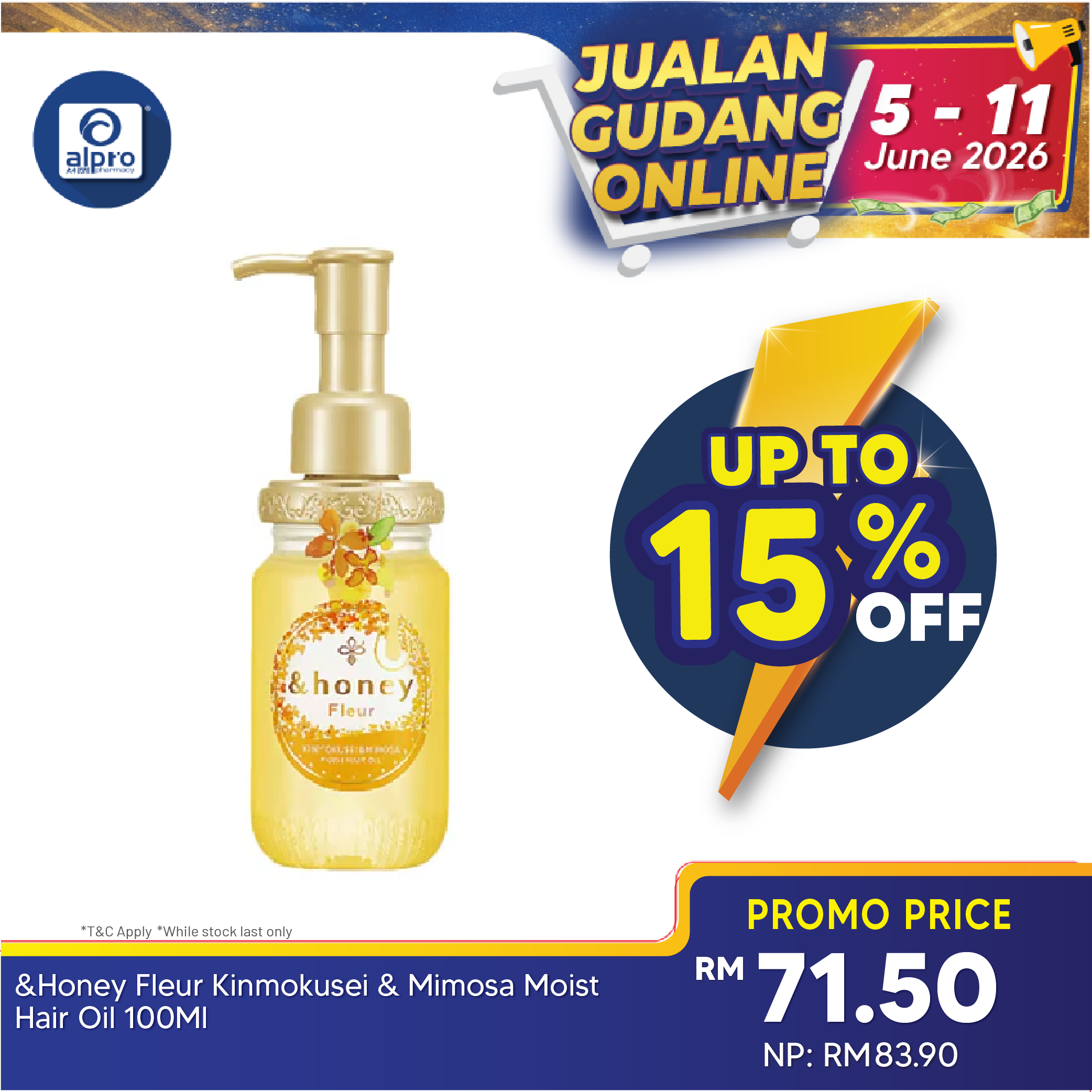 &honey Fleur Kinmokusei & Mimosa Moist Hair Oil 100mL | 140% Longer Lasting Fleur Floral Aroma &honey