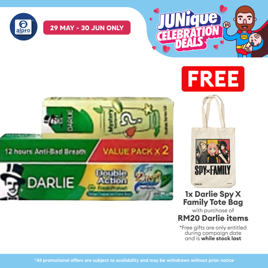 Darlie Toothpaste Double Action Fresh Protect 2in1 160g 2s+ Blind Box 80g | Oral Protection & Fresher Breath Darlie