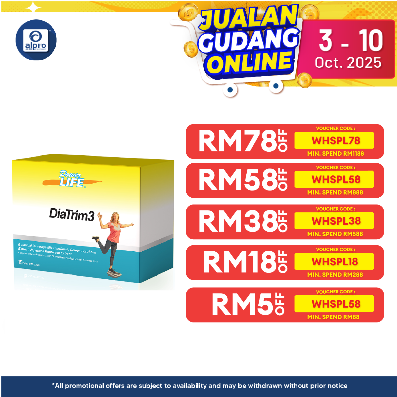 Powerlife Diatrim3 15s | Supports Sugar Control Powerlife