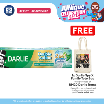 Darlie Toothpaste Double Action Fresh Protect 2-in-1 160g  | Combat Bad Breath & Protect Gums Darlie