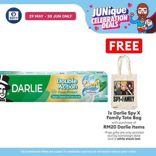 Darlie Toothpaste Double Action Fresh Protect 2-in-1 160g  | Combat Bad Breath & Protect Gums Darlie