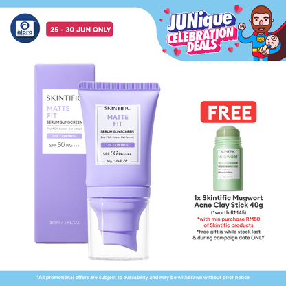 Skintific Matte Fit Serum Sunscreen 30g | Matte Finish & No White Cast Skintific