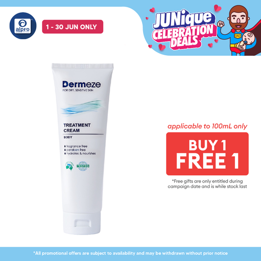Dermeze Treatment Cream (40g/ 100g) | Intensive Moisturiser for Very Dry Skin Dermeze
