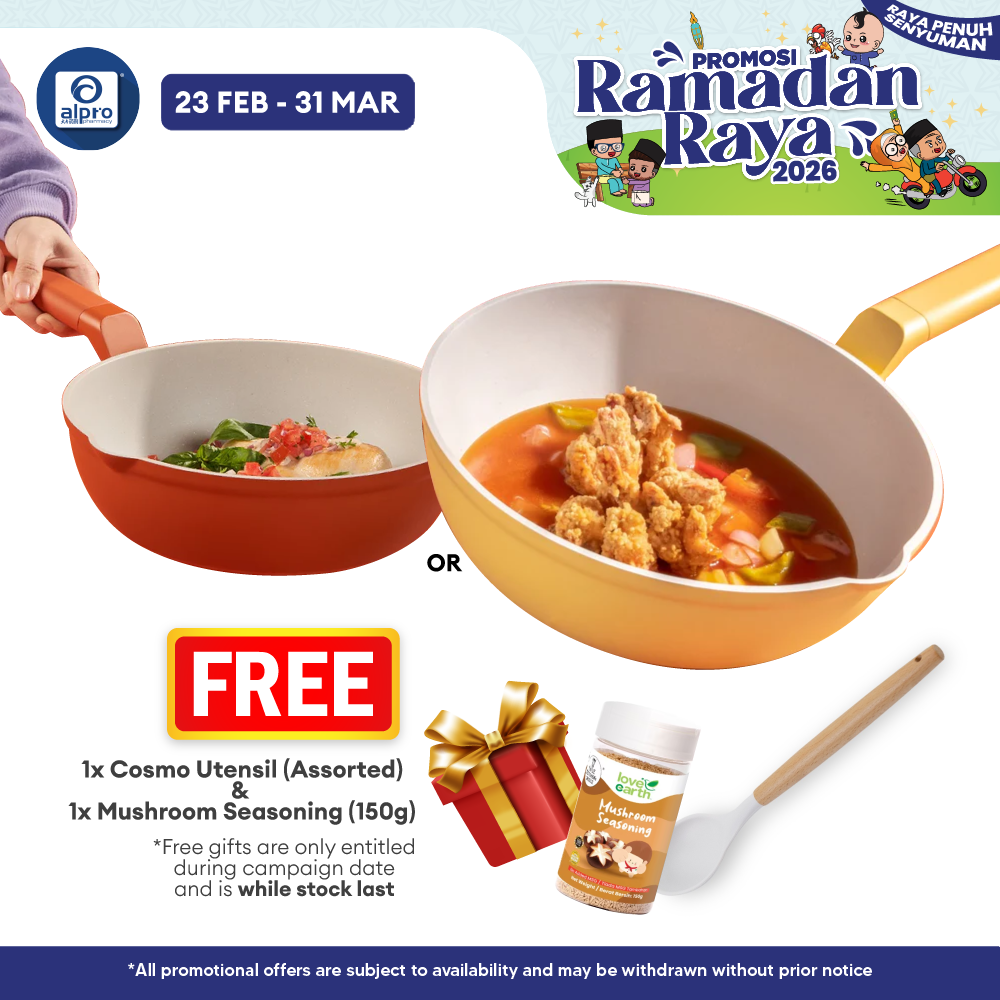 Montigo Cosmic Cookware Galaxy Deep Fry Pan 26cm (Terracotta/ Yellow) Montigo