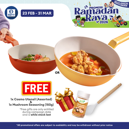 Montigo Cosmic Cookware Galaxy Deep Fry Pan 26cm (Terracotta/ Yellow) Montigo