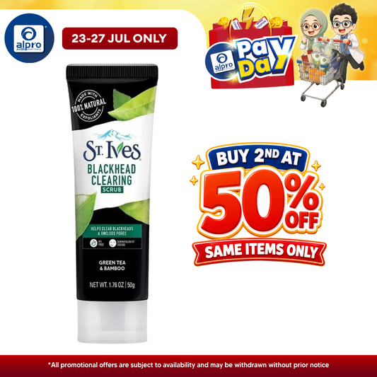 St. Ives Scrub 50g (Apricot Fresh Skin/ Green Tea & Bamboo Blackhead Clearing) St. Ives
