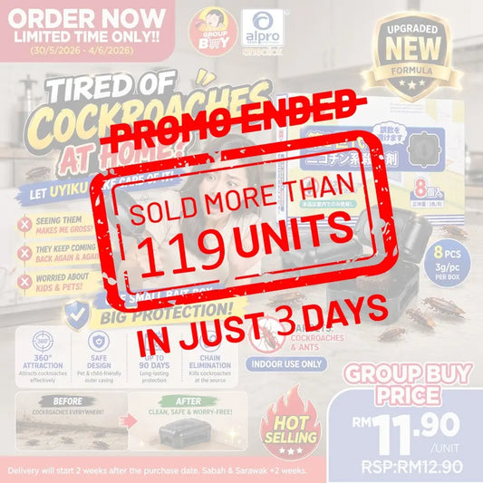 [Group Buy Delivery Starts: 07/07/2026] Uyiku 8-Pack Upgraded Cockroach Killer Bait Box Group Buy
